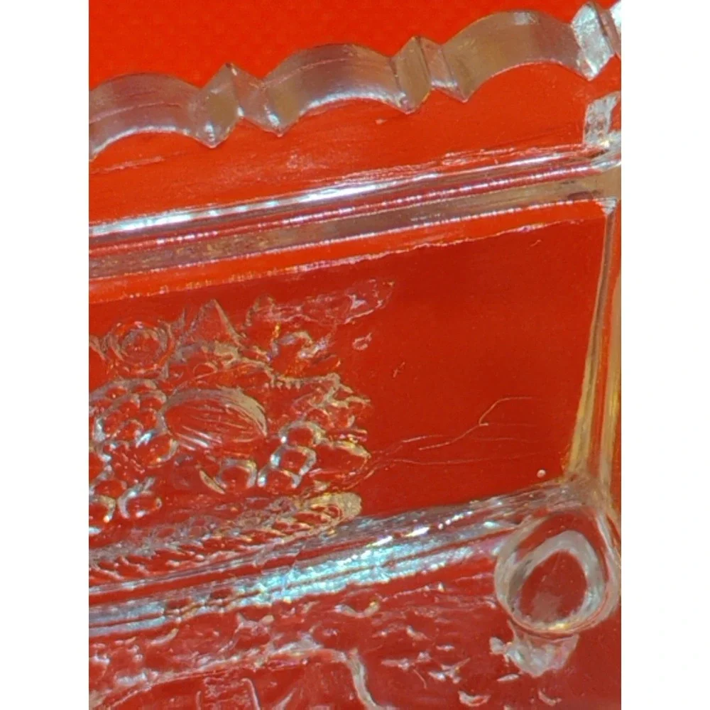 Antique New England NE Glass Company Boston Lacy Salt Dip Cellar 1820-1850s Flaw